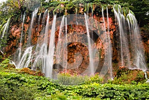 Big waterfall in the forest