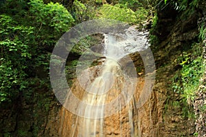 Big waterfall in the forest