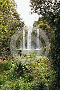 A big waterfall in New Zealand