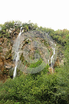 Big Waterfall on Plitvicka Jezera in Croatia