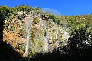 Big Waterfall on Plitvicka Jezera in Croatia photo