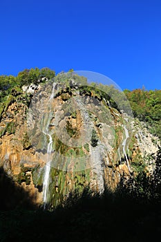 Big Waterfall on Plitvicka Jezera in Croatia photo