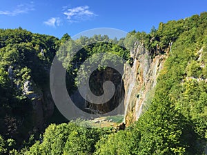 Big waterfall Veliki slap or Slap Plitvica, Plitvice Lakes National Park or nacionalni park Plitvicka jezera photo