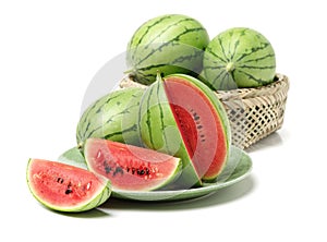 Big watermelon and slice