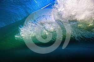 Big Wave Barrel Underwater