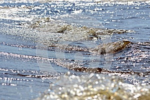 Big wave on a lake Ladoga
