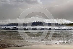 Big wave during a storm