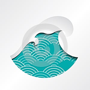 Big wave symbol icon