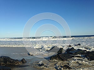 Big Waves on Lido Beach, Long Island.