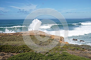 Big Waves at Portugal`s Coast