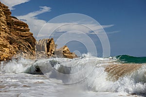 Big waves at Praia da Figueira