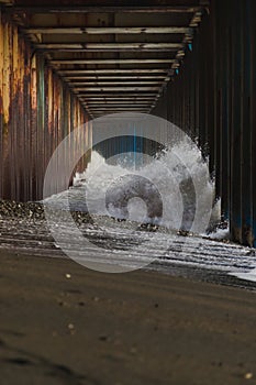 big waves, sea storm