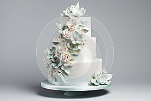 Big wedding cake. Generative AI