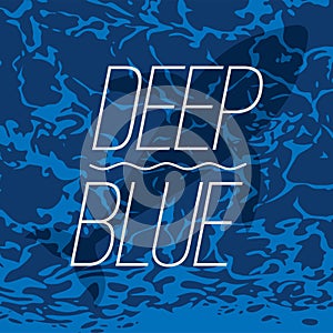 Big whale swimming in deep blue ocean poster.