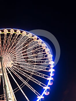 Big Wheel on a fun fair at night