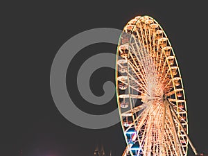 Big Wheel on a fun fair at night