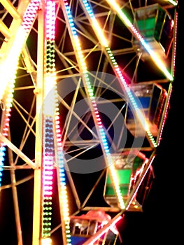 Big wheel on a fun fair in special effect