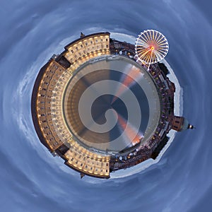 Big wheel in Toulouse near a cupola, France