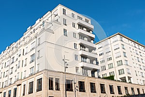Big white apartment house in Berlin