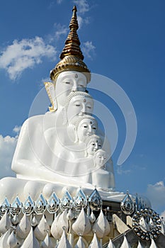 Big white Buddha statue.