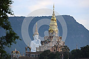 big white buddha in Thailand