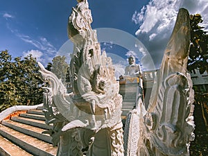 Big White Buddha, Wat Phra That Mae Yen in Pai, Mae Hong Son, Chiang Mai, thailand