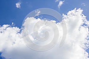 Big white cloud against the blue sky