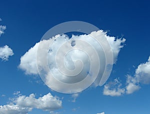 A big white cloud in the sky