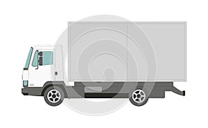 Big white truck on a white background - Vector