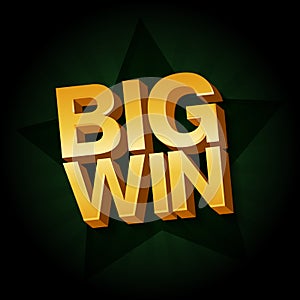 Big Win banner for online casino