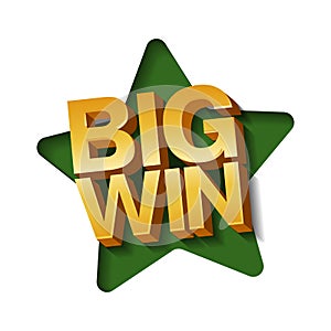 Big Win banner for online casino