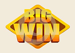 Big Win banner for online casino, poker, roulette, slot machines, card games.