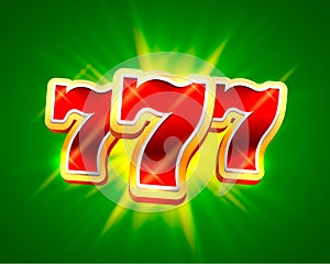 Big win slots 777 banner casino background.