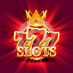 Big win slots 777 banner casino background.