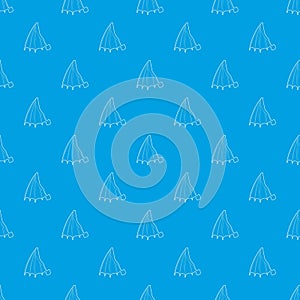 Big wing pattern vector seamless blue