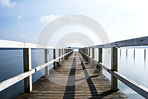 big wooden boat dock