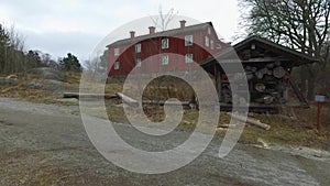 Big Wooden Red House