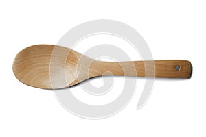 Big wooden spoon isolated