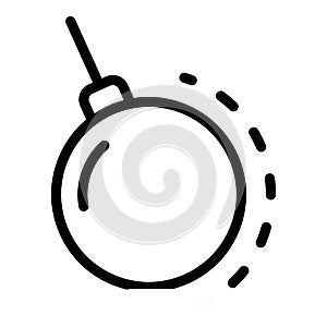 Big wrecking ball icon, outline style