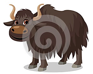 A big yak vector cartoon