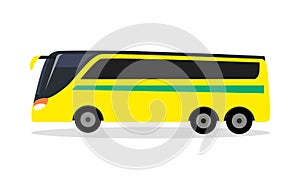 Big Yellow Bus for Transporting Football Team