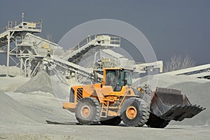 Big yellow mining truck