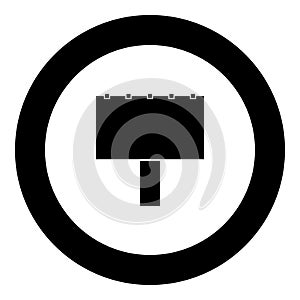 Bigboard black icon in circle vector illustration