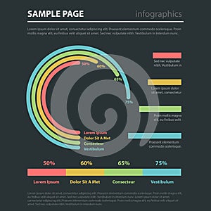 Bigdata flat vector infographic background template diagram photo