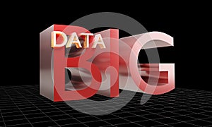 Bigdata logo - 3D illustration
