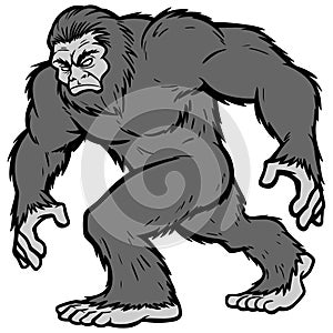 Bigfoot Mascot Illustration photo
