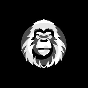 Bigfoot - minimalist and simple silhouette - vector illustration