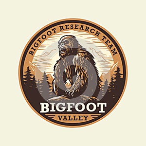 Bigfoot research team badge sticker