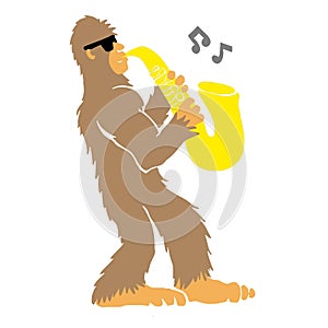 Bigfoot saxophonist