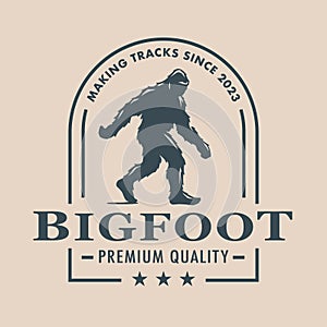 Bigfoot silhouette logo emblem